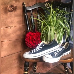 Black Converse sneakers